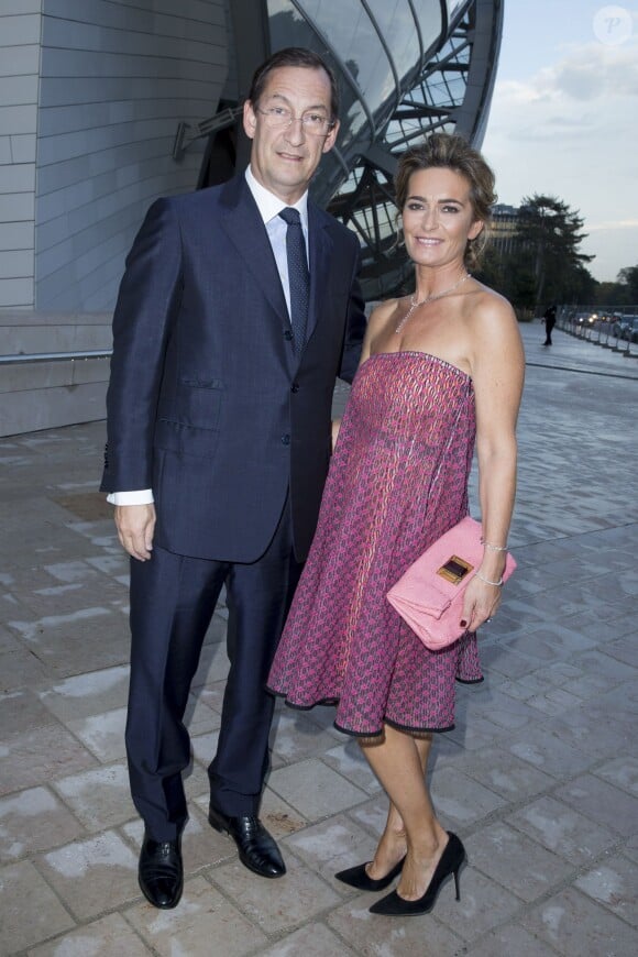 Nicolas Bazire et sa femme Fabienne - Inauguration du musée de la Fondation Louis Vuitton à Paris le 20 octobre 2014. 