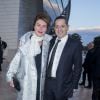 Karen et Jean de Loisy - Inauguration du musée de la Fondation Louis Vuitton à Paris le 20 octobre 2014. 