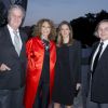 Jacques Grange, Marisa Berenson et sa fille Starlite et Pierre Passebon - Inauguration du musée de la Fondation Louis Vuitton à Paris le 20 octobre 2014. 