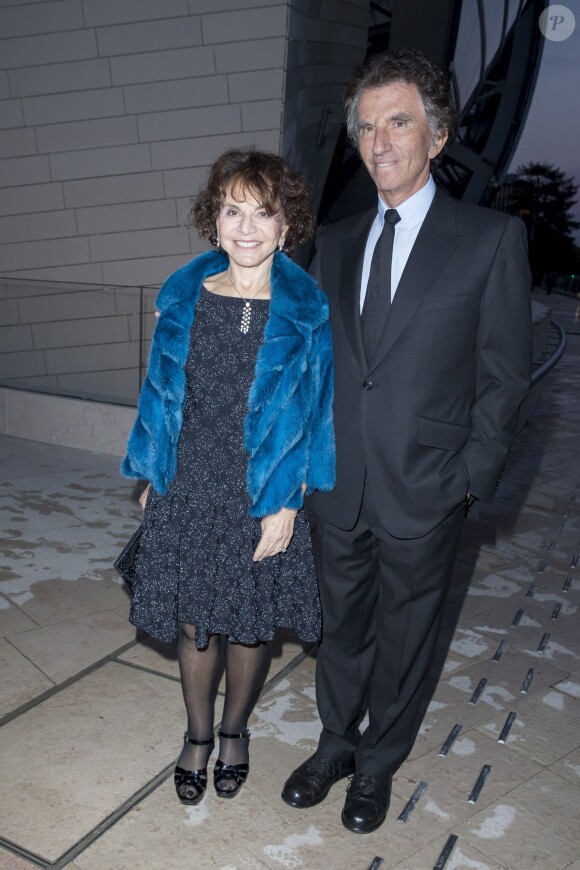 Jack Lang et sa femme Monique - Inauguration du musée de la Fondation Louis Vuitton à Paris le 20 octobre 2014. 