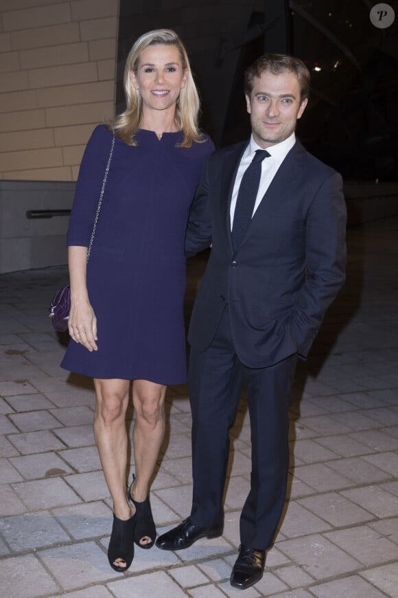 Laurence Ferrari et son mari Renaud Capuçon - Inauguration du musée de la Fondation Louis Vuitton à Paris le 20 octobre 2014. 
