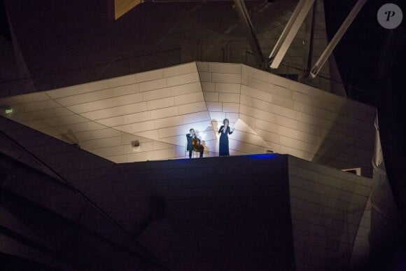 Henri Demarquette, Natalie Dessay - Inauguration du musée de la Fondation Louis Vuitton à Paris le 20 octobre 2014. 