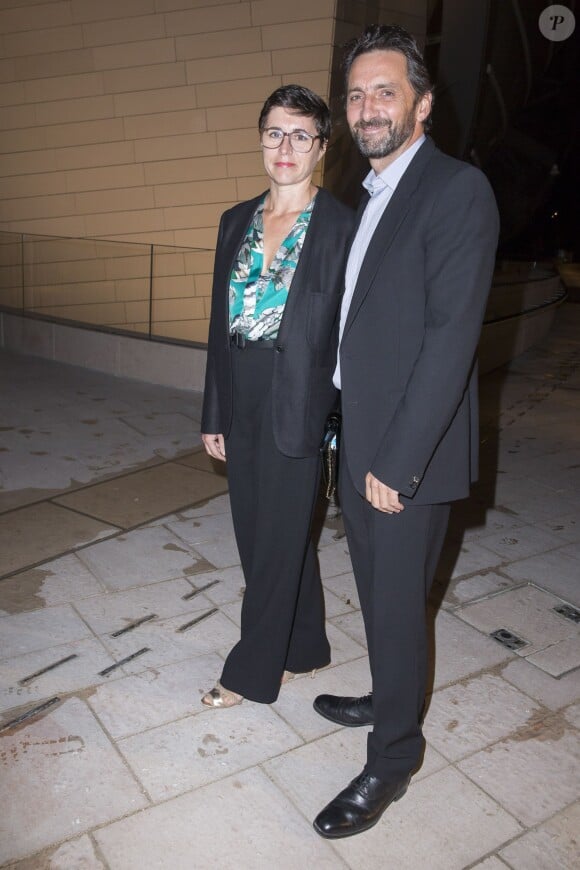 Xavier Veilhan et sa femme - Inauguration du musée de la Fondation Louis Vuitton à Paris le 20 octobre 2014. 