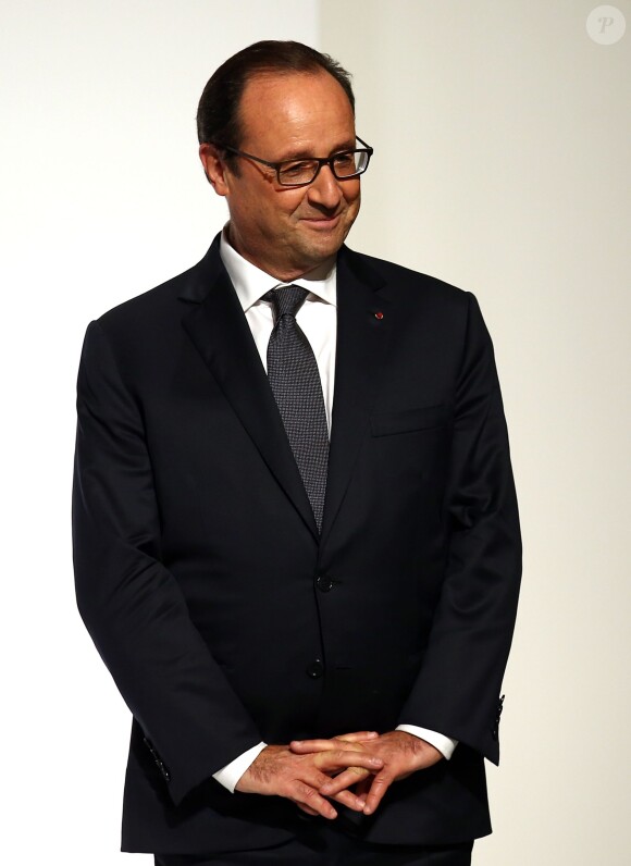 François Hollande - Inauguration du musée de la Fondation Louis Vuitton à Paris le 20 octobre 2014. 