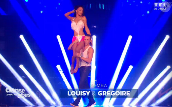 Louisy Joseph et Grégoire Lyonnet dans Danse avec les stars, le samedi 25 octobre 2014.
