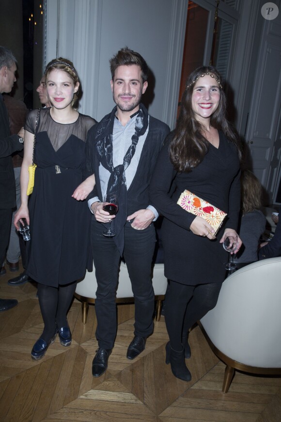 Hande Kodja, Fabien Ducommun et Joséphine Draï assistent au Bal Jaune à l'hôtel Salomon de Rothschild à Paris, le vendredi 24 octobre 2014.