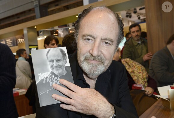 Michel Delpech  lors de la 34e édition du Salon du Livre à Paris Porte de Versailles, le 22 mars 2014.