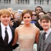 Rupert Grint, Emma Watson et Daniel Radcliffe à New York le 7 juillet 2011.