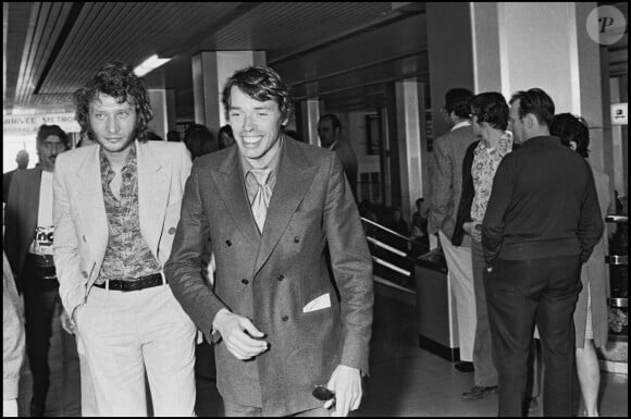 Johnny Hallyday et Jacques BRel au Festival de Cannes, en mai 1972. 