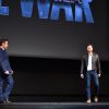 Robert Downey Jr. et Chris Evans - L'événement Marvel au El Capitan d'Hollywood le 28 octobre 2014