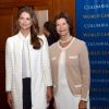 La princesse Madeleine et la reine Silvia de Suède, de la World Childhood Foundation, lors d'une conférence sur les droits de l'enfant à New York le 26 septembre 2014