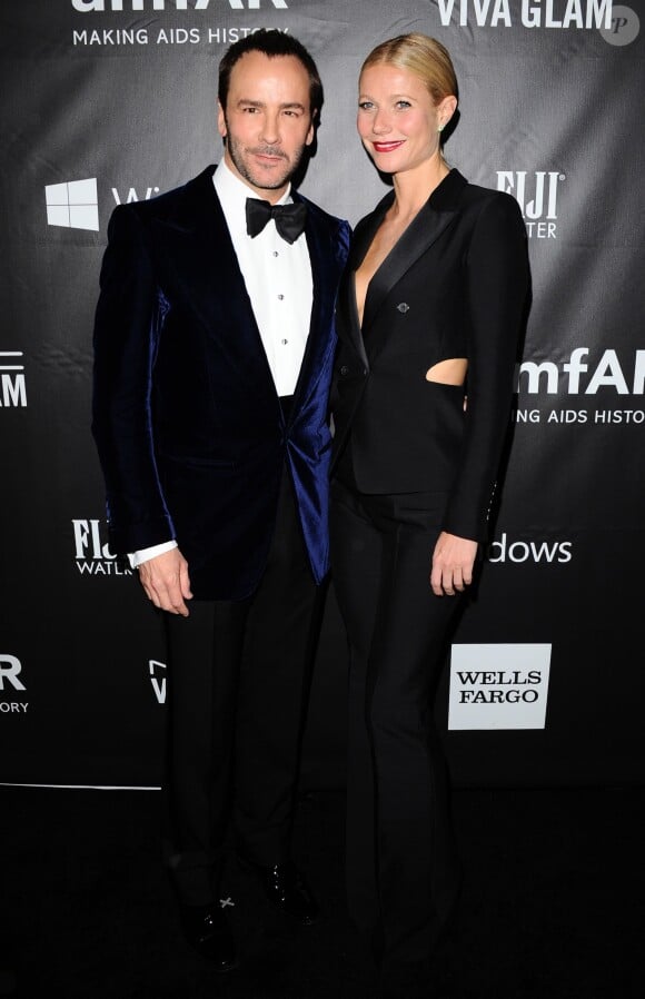 Tom Ford et Gwyneth Paltrow assistent au gala Inspiration de l'amfAR, aux Milk Studios. Los Angeles, le 29 octobre 2014.