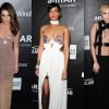 Lea Michele, Rihanna et Miley Cyrus assistent au gala Inspiration de l'amfAR, aux Milk Studios. Los Angeles, le 29 octobre 2014.