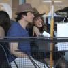Ian Somerhalder et sa petite amie Nikki Reed vont déjeuner au restaurant avec des amis à West Hollywood, le 7 septembre 2014. 