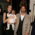  Tamara Ecclestone, son mari Jay Rutland et leur fille Sophia au restaurant Scott &agrave; Londres le 28 octobre 2014 