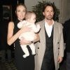 Tamara Ecclestone, son mari Jay Rutland et leur fille Sophia au restaurant Scott à Londres le 28 octobre 2014