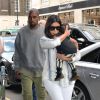 Kim Kardashian, Kanye West et leur fille North à Londres. Le 2 septembre 2014.