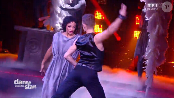 Louisy Joseph et Guillaume Foucault dans Danse avec les stars 5 sur TF1, le samedi 1er novembre 2014c