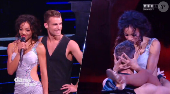 Louisy Joseph et Guillaume Foucault dans Danse avec les stars 5 sur TF1, le samedi 1er novembre 2014c