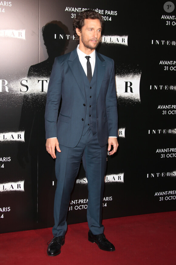 Matthew McConaughey à la première du film Interstellar au Grand Rex à Paris le 31 octobre 2014