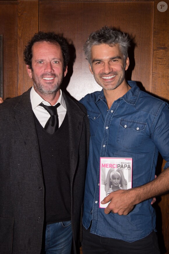 Christian Vadim et François Vincentelli - Cocktail pour le lancement du livre de Soad Bogdary "Merci Papa" en collaboration avec Anna-Véronique El Baze au Buddha Bar à Paris le 3 novembre 2014.