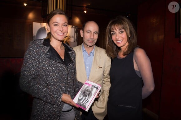 Sandrine Quétier, l'éditeur Philippe Héraclès et Anna-Véronique El Baze - Cocktail pour le lancement du livre de Soad Bogdary "Merci Papa" en collaboration avec Anna-Véronique El Baze au Buddha Bar à Paris le 3 novembre 2014.