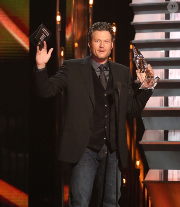 Blake Shelton sur la scène des CMA Awards à Nashville, le 5 novembre 2014.