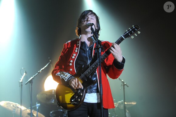 Carl Barât (The Libertines) en concert à Londres, le 26 septembre 2014.