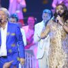 Exclusif - Cyril Hanouna, habillé en Conchita Wurst, participe à la soirée Ze Fiesta avec Patrick Sébastien pour ses 40 ans de scène, le vendredi 14 novembre 2014 à l'Olympia.