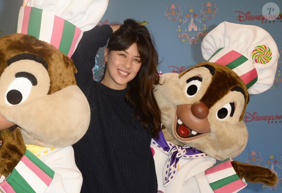 Mylène Jampanoï assiste au lancement des festivités de Noël à Disneyland Paris, à Marne-la-Vallée, le samedi 15 novembre 2014.