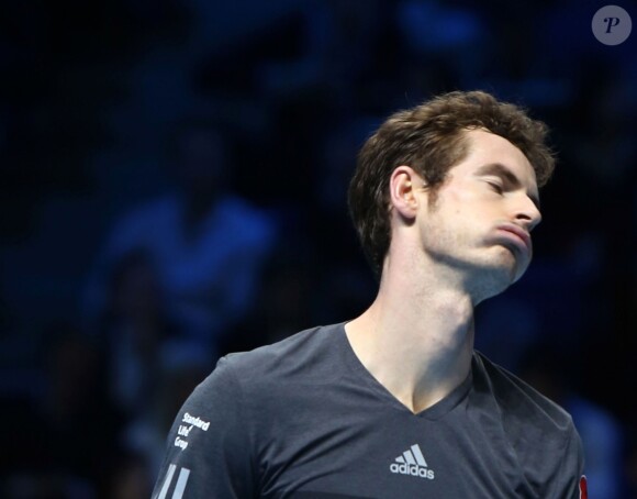 Andy Murray après sa défaite humiliante lors du Masters de Londres face à Roger Federer, le 13 novembre 2014 à Londres