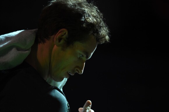 Andy Murray après son humiliation lors du Masters de Londres face à Roger Federer, le 13 novembre 2014 à Londres