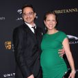 Robert Downey Jr et sa femme Susan Downey, enceinte lors de la cérémonie des BAFTA Los Angeles Jaguar Britannia Awards 2014 à l'hôtel Beverly Hilton à Los Angeles, le 30 octobre 2014. Le couple est devenu parent le 4 novembre d'un petite Avri Roel.
