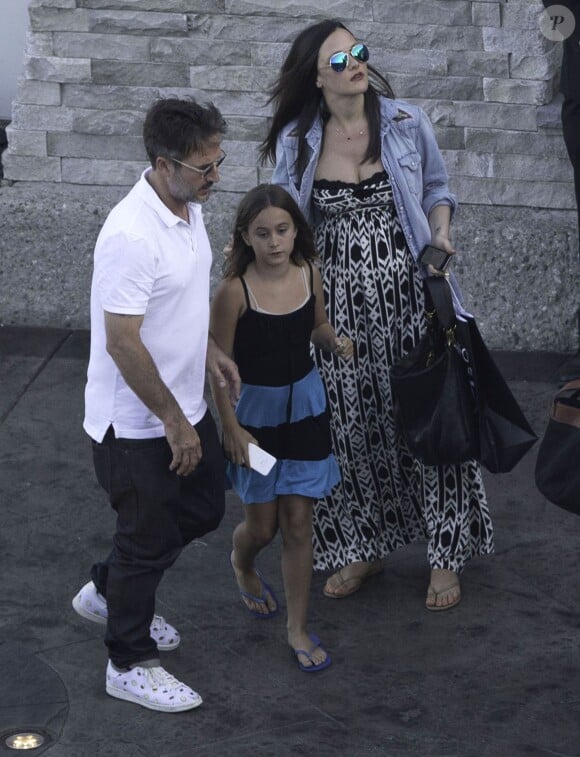 Exclusif - David Arquette demande en mariage sa compagne Christina McLarty à Malibu le 2 juillet 2014. David a fait sa demande en présence de fille Coco et de son jeune fils Charlie, né en avril 2014.