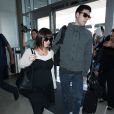 Christina Ricci (enceinte) et son compagnon James Heerdegen arrivent à l'aéroport LAX de Los Angeles. Le 27 mai 2014. L'actrice est devenue maman cette année d'un petit garçon.