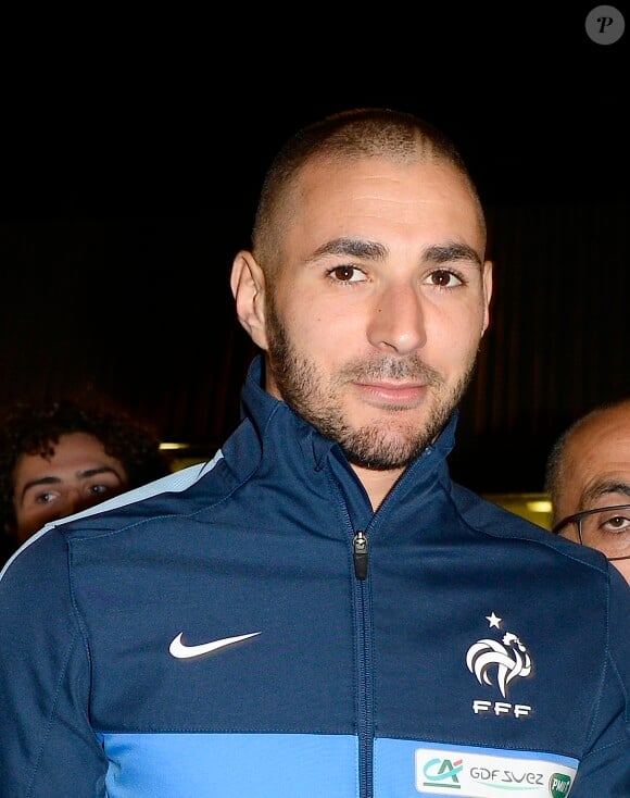 Karim Benzema à Vincennes, le 8 octobre 2013. Le footballeur star est devenu papa en février 2014 d'une petite Mélia, née de son histoire d'amour avec sa compagne Chloé.