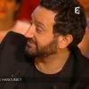 Cyril Hanouna, très ému, dans l'émission Un soir à la Tour Eiffel d'Alessandra Sublet, sur France 2, le mercredi 19 novembre 2014