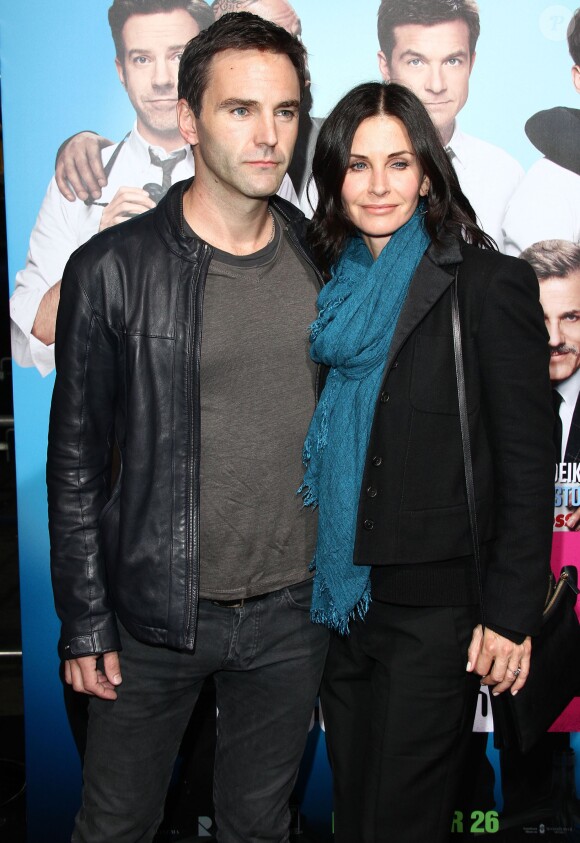 Courteney Cox et son fiancé Johnny McDaid - Avant-première du film "Comment tuer son boss ? 2" à Hollywood le 20 novembre 2014