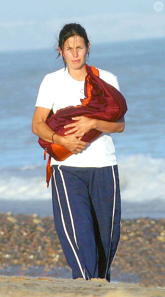 Courteney Cox avec sa fille Coco en 2004 à Malibu