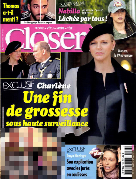 Magazine Closer en kiosques le 21 novembre 2014.