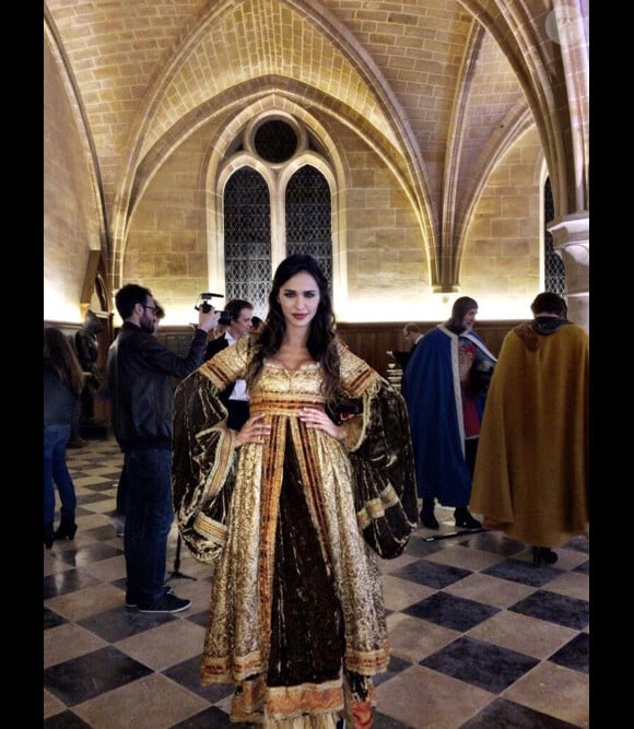 Leila Ben Khalifa en mode médiévale, le 22 novembre 2014.