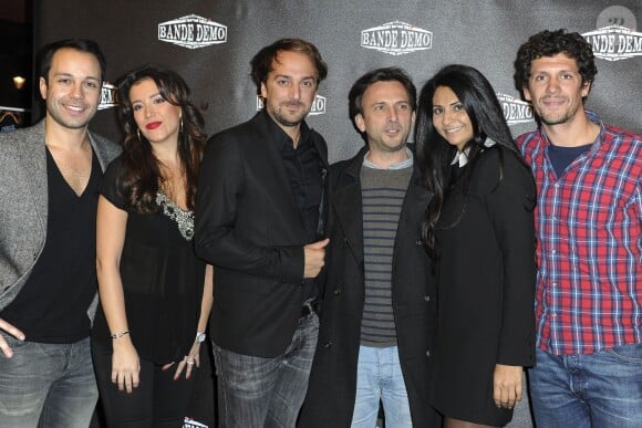 Exclusif - Dan Menasche, Gaëlle Gauthier, Louis-Julien Petit, guest, Liza Benguigui, Régis Vallée - Lancement de la série "Bande Démo" au théâtre Le Comedia à Paris, le 24 novembre 2014.