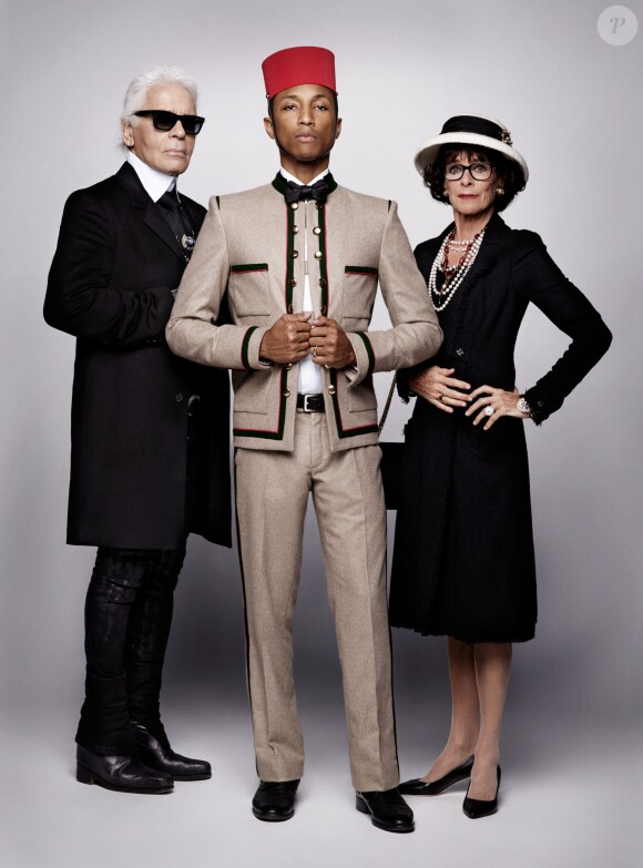 Pharrell Williams, Karl Lagerfeld et Géraldine Chaplin
