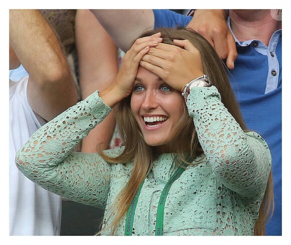 Kim Sears lors de la finale homme du tournoi de tennis de Wimbledon le 7 juillet 2013
