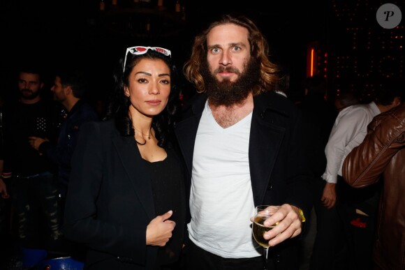 Tabatha Cash (de son vrai nom Céline Barbe, directrice de la publication de Hot Vidéo), Aurélien Bellanger (Prix de Flore 2014) - Soirée pour les 25 ans de Hot Vidéo au Titty Twister à Paris, le 27 novembre 2014.27/11/2014 - Paris