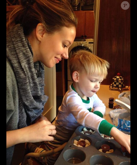 Haylie Duff et son neveu Luca, le 26 novembre 2014