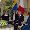 Le président de l'Assemblée Nationale Claude Bartolone reçoit le roi Carl XVI Gustaf de Suède le 3 décembre 2014 à Paris