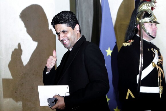 Nasser Al-Khelaifi lors du dîner donné par François Hollande en l'honneur du roi de Suède Carl XVI Gustaf et son épouse la reine Silvia au palais de l'Elysée le 2 décembre 2014 à Paris