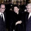 François Hollande recevait le roi de Suède Carl XVI Gustaf et son épouse la reine Silvia au palais de l'Elysée pour un dîner officiel le 2 décembre 2014 à Paris
