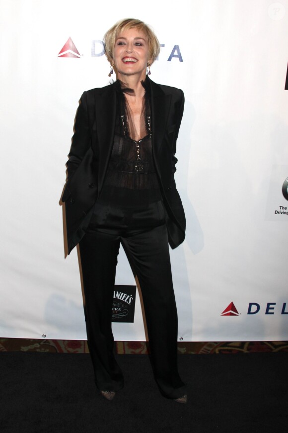 Sharon Stone - People à la soirée de gala pour la fondation Friars à New York, le 7 octobre 2014.